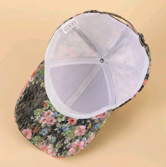 Floral print baseball cap - Picture 3 of 6